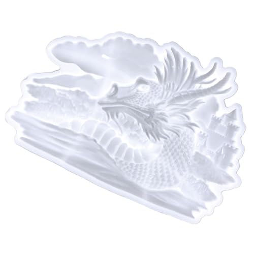 BATHVEVE Drachenkopf Silikonform für DIY Wanddekoration Wiederverwendbar mit Perfekter Detailgenauigkeit für Epoxidharz Projekte Einfaches Basteln und Gestaltung von BATHVEVE