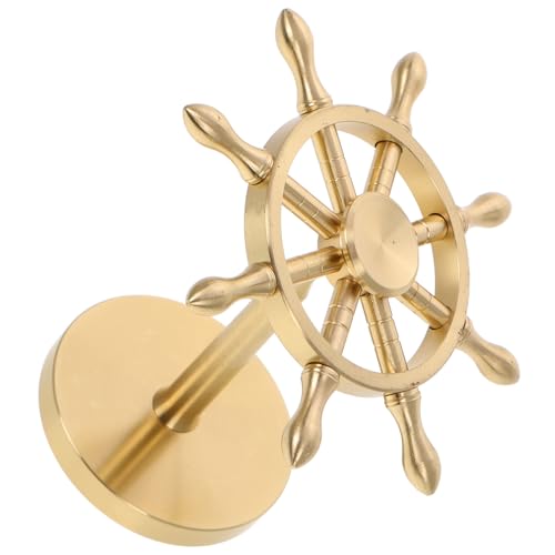 BATHVEVE Einzigartiges Messing-Rad-Ornament Nautische Dekoration Für Zuhause Büro Mediterrane Tischdekoration Ruder Kunsthandwerk BATHVEVE Einzigartiges Messing-Rad-Ornament Nautische Dekoration Für Zuhause Büro Mediterrane Tischdekoration Ruder Kunsthandwerk von BATHVEVE