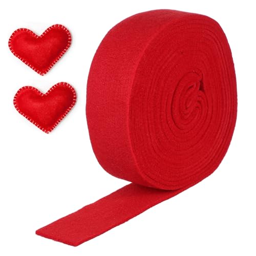 BATHVEVE Filzband für DIY Bastelprojekte Robustes Wollfilz Material Rot für Weihnachtsbaumdekoration Kränze Schleifen und Kreative Anwendungen BATHVEVE Filzband für DIY Bastelprojekte Robustes Wollfilz Material Rot für Weihnachtsbaumdekoration Kränze Schleifen und Kreative Anwendungen von BATHVEVE