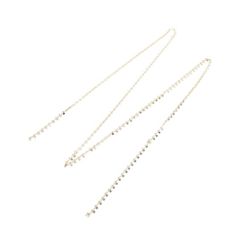 BATHVEVE Fünf-Punkte-Sternkette Kettenverzierung für Zubehör Armbandkette Schmuckketten selber machen dekorative Kette Anhänger Bastelkette Flache Kette selber machen Legierung Golden BATHVEVE Fünf-Punkte-Sternkette Kettenverzierung für Zubehör Armbandkette Schmuckketten selber machen dekorative Kette Anhänger Bastelkette Flache Kette selber machen Legierung Golden von BATHVEVE