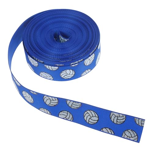 BATHVEVE Glitzerndes Volleyball Sportband Yards Hochwertiges Farbechtes Ribbon für Diy Cheerleader Haarschmuck und Sportdekoration Royalblau von BATHVEVE