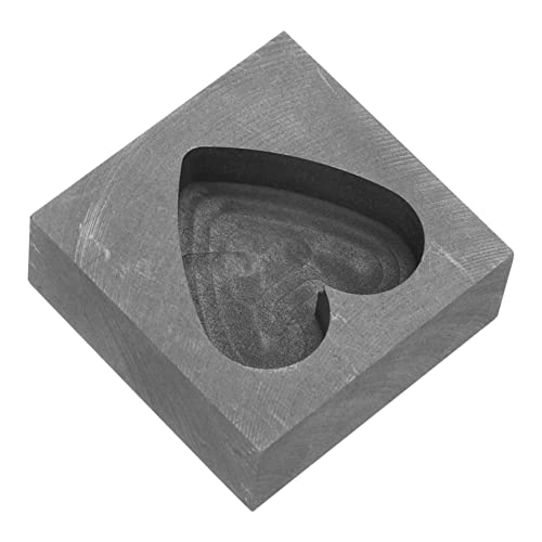 BATHVEVE Gold und Silber Graphitform Herzform Hochwertige Gießform für Metallguss Platin Kupfer für Kleine Metallmengen von BATHVEVE