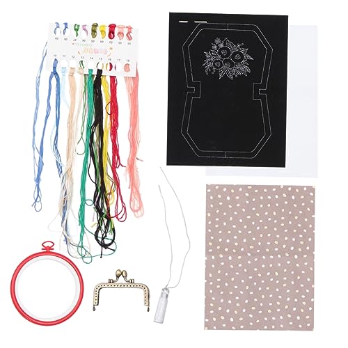 BATHVEVE Handarbeitswerkzeuge Für Frauen Punch Needle Sticksets Stitch Crewel Stickgarn Kreuzstich Set Stickset Einfaches Stickset Für Geldbörsen Nähset Für Anfänger How Funny von BATHVEVE