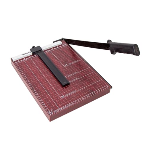 BATHVEVE Hebelschneider Papierschneider mit Metallgrundplatte Automatische Klemmfunktion Einstellbare Papierführung Rutschfestes Schneidegerät für Büro Schule Fotobearbeitung und BATHVEVE Hebelschneider Papierschneider mit Metallgrundplatte Automatische Klemmfunktion Einstellbare Papierführung Rutschfestes Schneidegerät für Büro Schule Fotobearbeitung und von BATHVEVE