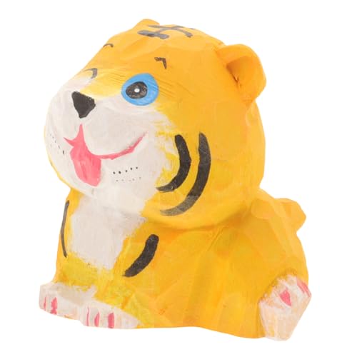 BATHVEVE Holzfigur Tiger Skulptur Handgeschnitzt Dekoratives Tierornament Für Wohnraum Für Familie Für Schreibtisch Schlafzimmer Und Garten BATHVEVE Holzfigur Tiger Skulptur Handgeschnitzt Dekoratives Tierornament Für Wohnraum Für Familie Für Schreibtisch Schlafzimmer Und Garten von BATHVEVE