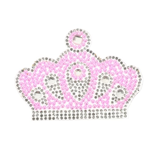 BATHVEVE Krone Aufbügler mit Strass Dekoratives DIY Patch für Kleidung Taschen Bücher Glänzende Applikation für und Gestaltung von BATHVEVE