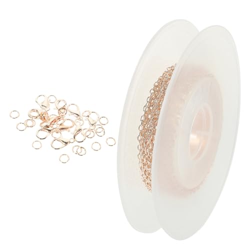 BATHVEVE Metallkette für Schmuckherstellung Roségoldene Gliederkette mit Karabinerverschluss und Offenen Ringen Langlebig Knotenfrei für DIY Armbänder Halsketten und Reparaturen BATHVEVE Metallkette für Schmuckherstellung Roségoldene Gliederkette mit Karabinerverschluss und Offenen Ringen Langlebig Knotenfrei für DIY Armbänder Halsketten und Reparaturen von BATHVEVE