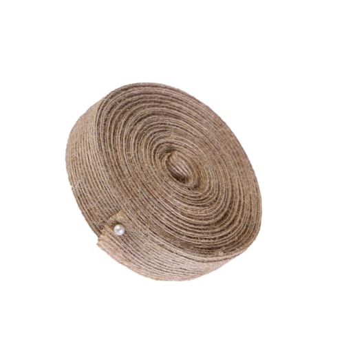 BATHVEVE Natürliche Jute Webbing Breit Robustes Vielseitiges Dekoband für DIY Bastelarbeiten Geschenkverpackungen Hochzeiten und Innendekoration Umweltfreundliches Juteband in Hellbraun von BATHVEVE