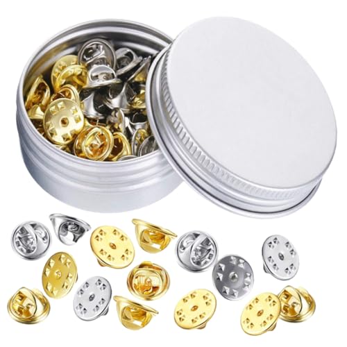 BATHVEVE Pin Verschlüsse für Broschen und Abzeichen Teiliges für DIY Handwerk Stabiler Verschluss für Sicheren Halt Metallbox von BATHVEVE