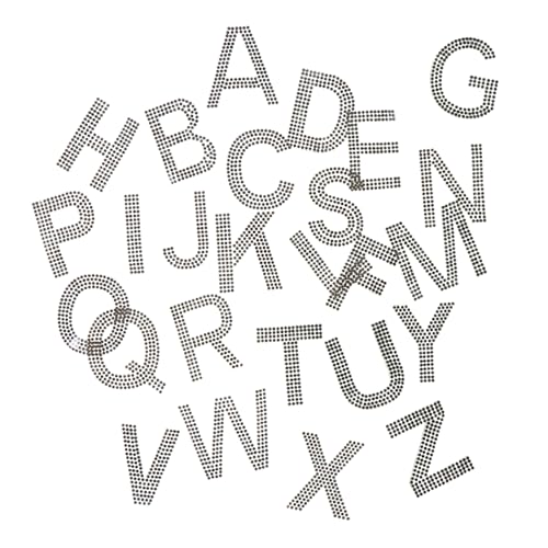BATHVEVE Rhinestone Aufnäher Buchstaben Patches für DIY Bekleidung Glitzernde Applikationen zum Aufbügeln oder Annähen für Kreative Textilprojekte und Gestaltung von BATHVEVE