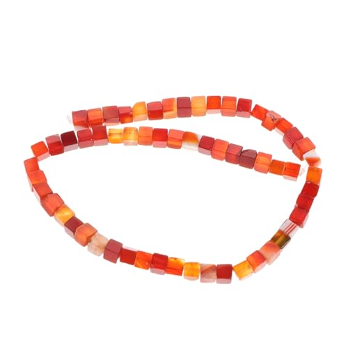 BATHVEVE Rote Jaspis Würfel Perlen Quadratische Abstandshalter Lose Halbedelstein Schmuckperlen für DIY Schmuckherstellung Armbänder Halsketten Charms von BATHVEVE