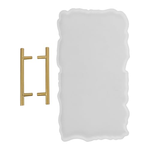 BATHVEVE Silikonform Tray mit Griffen Robuste Gießform für Epoxidharz Unregelmäßige Diy Servierplatte Langlebig Einfach zu Entformen Geeignet für Kunsthandwerk und Wohnkultur von BATHVEVE