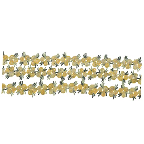 BATHVEVE Stickerei Spitze Stoffblumen Für Bestickte Nähspitze Dekoration Bandstickerei Stoffband Blumenspitzenbandverkleidung Trimmen Nähen Blumen- Yellow Polyestergarn BATHVEVE Stickerei Spitze Stoffblumen Für Bestickte Nähspitze Dekoration Bandstickerei Stoffband Blumenspitzenbandverkleidung Trimmen Nähen Blumen- Yellow Polyestergarn von BATHVEVE