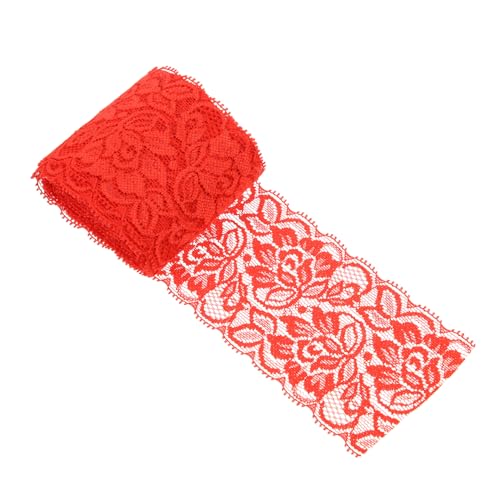 BATHVEVE Stretch-Spitze Spitzenkleidung elastischer Nähbesatz Zierband Bänder trimmen Bastelband aus Spitze Blumenband mit Spitzenbesatz Spitzenstoffbesatz Spandex-Garn rot BATHVEVE Stretch-Spitze Spitzenkleidung elastischer Nähbesatz Zierband Bänder trimmen Bastelband aus Spitze Blumenband mit Spitzenbesatz Spitzenstoffbesatz Spandex-Garn rot von BATHVEVE