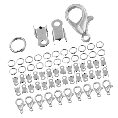 BATHVEVE Teiliges Schmuckzubehör Set mit Lobster Clasps Quetschperlen Biegeringen für DIY Armband und Halskette Vielseitige Verbindungselemente für Schmuckherstellung und Reparatur Leicht BATHVEVE Teiliges Schmuckzubehör Set mit Lobster Clasps Quetschperlen Biegeringen für DIY Armband und Halskette Vielseitige Verbindungselemente für Schmuckherstellung und Reparatur Leicht von BATHVEVE