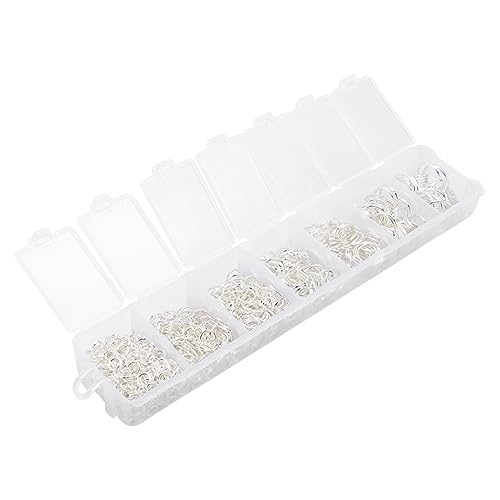 BATHVEVE Verbindungsring Anzug DIY Schmuck Pinky Mit Frauen Kleine Schlüsselringe Stapelbare Accessoires Crimpen Sie Den Ring Schmuckzubehör Handarbeitszubehör Schmuckzubehör Silber Metall von BATHVEVE