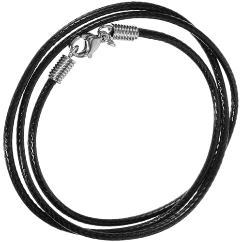 BATHVEVE Wax Necklace Cord DIY Halskette mit Edelstahlverschluss Geflochtenes Schmuckseil für Armbänder und Anhänger für Herren und Damen von BATHVEVE