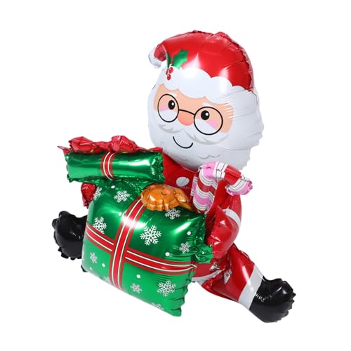 BATHVEVE Weihnachtsmann Ballon Mit Nummer Aufblasbarer Weihnachtsballon Weihnachtsballons Dekorationen Party Feiertagsfolie Große Ballonglieder Und Ballondekoration Ballonornamente von BATHVEVE