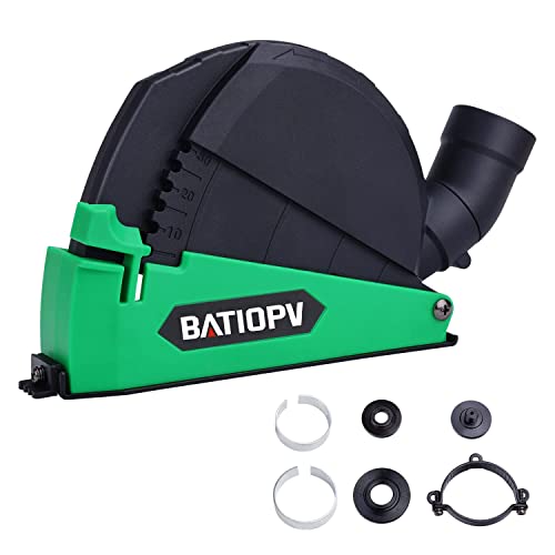 BATIOPV Absaughaube Winkelschleifer 125 mm / 115 mm Universal Flex Staubschutzhaube für Diamantscheiben Zubehör für Trennscheiben und Winkelschleifer von BATIOPV
