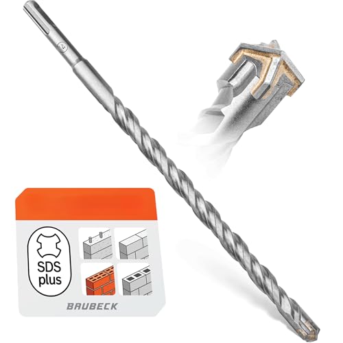 BAUBECK SDS Plus Bohrer 14mm x 260mm lang für Beton & Stein - Premium 40CR Stahl, langlebig - 4 Schneiden Steinbohrer 14 mm für beste Ergebnisse - SDS+ Bohrer 14er Betonbohrer Bohrer 14mm BAUBECK SDS Plus Bohrer 14mm x 260mm lang für Beton & Stein - Premium 40CR Stahl, langlebig - 4 Schneiden Steinbohrer 14 mm für beste Ergebnisse - SDS+ Bohrer 14er Betonbohrer Bohrer 14mm von BAUBECK