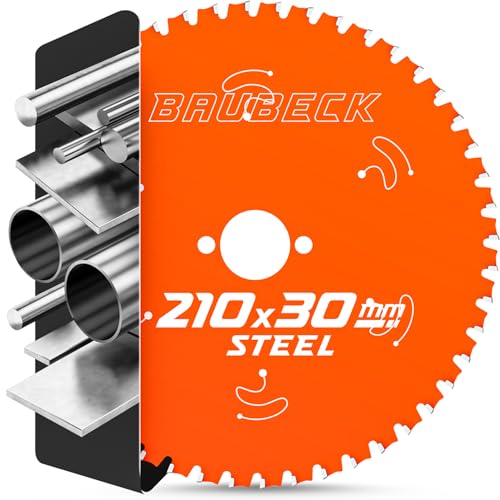 BAUBECK Sägeblatt 210x30 +25.4mm Adapterring 2mm Schnitt in Stahl, 48 Zähne kompatibel mit Kappsägen von Parkside, Einhell, Scheppach, Lux, Kreissägeblatt 210x30, Kappsägeblatt 210 BAUBECK Sägeblatt 210x30 +25.4mm Adapterring 2mm Schnitt in Stahl, 48 Zähne kompatibel mit Kappsägen von Parkside, Einhell, Scheppach, Lux, Kreissägeblatt 210x30, Kappsägeblatt 210 von BAUBECK