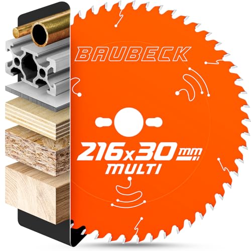 BAUBECK Sägeblatt 216x30 2.6mm Feinschnitt in Holz & Alu, 64 Zähne für Kapp- & Tischkreissägen, wie Metabo KGS 216M, Bosch GTS 635-216, GCM 8 SJL Kreissägeblatt 216, Kappsägeblatt 216 BAUBECK Sägeblatt 216x30 2.6mm Feinschnitt in Holz & Alu, 64 Zähne für Kapp- & Tischkreissägen, wie Metabo KGS 216M, Bosch GTS 635-216, GCM 8 SJL Kreissägeblatt 216, Kappsägeblatt 216 von BAUBECK