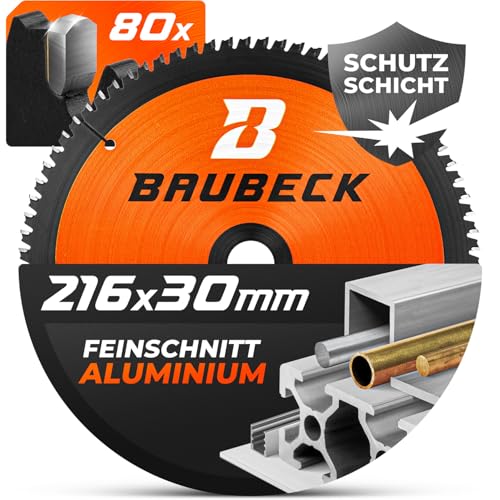 BAUBECK Sägeblatt 216x30 für Aluminium Feinschnitt - Kreissägeblatt 216x30 für Alu - Sägeblatt 216 kompatibel mit Metabo KGS 216, Bosch GCM 8 uvm. BAUBECK Sägeblatt 216x30 für Aluminium Feinschnitt - Kreissägeblatt 216x30 für Alu - Sägeblatt 216 kompatibel mit Metabo KGS 216, Bosch GCM 8 uvm. von BAUBECK