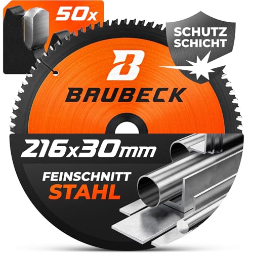 BAUBECK Sägeblatt 216x30 für Stahl - Kreissägeblatt 216x30 für Stahl - Sägeblatt 216 kompatibel mit Metabo KGS 216, Bosch GCM 8 uvm. 216x30x1.4 BAUBECK Sägeblatt 216x30 für Stahl - Kreissägeblatt 216x30 für Stahl - Sägeblatt 216 kompatibel mit Metabo KGS 216, Bosch GCM 8 uvm. 216x30x1.4 von BAUBECK