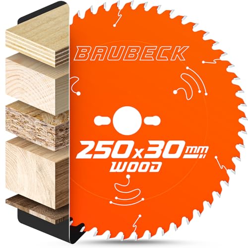 BAUBECK Sägeblatt 250x30 2.6mm Schnitt in Holz, 54 Zähne für Kapp- & Tischkreissägen, wie von Einhell. Dewalt 7492, Elektra Beckum KGS 300 kompatibel, Kreissägeblatt 250, Kappsägeblatt 250 BAUBECK Sägeblatt 250x30 2.6mm Schnitt in Holz, 54 Zähne für Kapp- & Tischkreissägen, wie von Einhell. Dewalt 7492, Elektra Beckum KGS 300 kompatibel, Kreissägeblatt 250, Kappsägeblatt 250 von BAUBECK