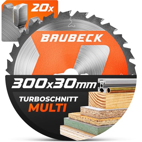 BAUBECK Sägeblatt 300x30 3.2mm Zuschnitt in Holz & Alu, 20 Zähne kompatibel mit Kapp- & Tischkreissägen von Metabo, Bosch ect. Kreissägeblatt 300x30, Kappsägeblatt 300 BAUBECK Sägeblatt 300x30 3.2mm Zuschnitt in Holz & Alu, 20 Zähne kompatibel mit Kapp- & Tischkreissägen von Metabo, Bosch ect. Kreissägeblatt 300x30, Kappsägeblatt 300 von BAUBECK