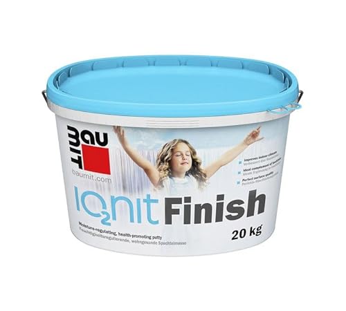 Baumit Kalk Spachtelmasse IonitFinish 20 kg Eimer - Feuchtigkeitsregulierende, kalkhaltige, verarbeitungsfertige, dünnschichtige, weiße Spachtelmasse im Innenbereich (Q2–Q4) von BAUMIT