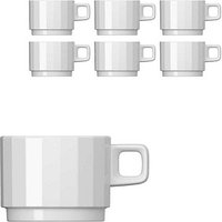 BAUSCHER Kaffeetassen EDGE weiß 0,20 l, 6 St. von BAUSCHER