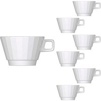 BAUSCHER Kaffeetassen EDGE weiß 0,26 l, 6 St. von BAUSCHER