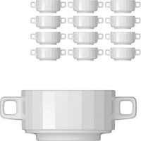 BAUSCHER Suppentassen EDGE weiß 0,30 l, 12 St. von BAUSCHER