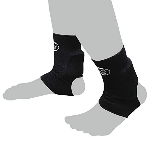 Bay 2x Achillessehnenschutz SCHWARZ (XS Kinder) elastisch Fußbandagen Polster gepolstert von BAY SPORTS