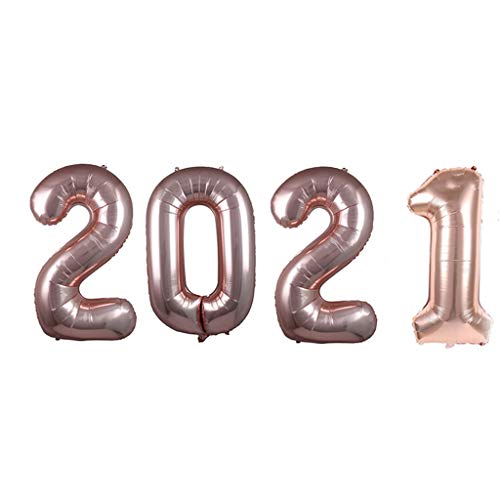 2021 Aluminiumfolien Zahlen Digitalballons Für Silvester Festival Party Requisiten Dankesaufkleber von BAYORE