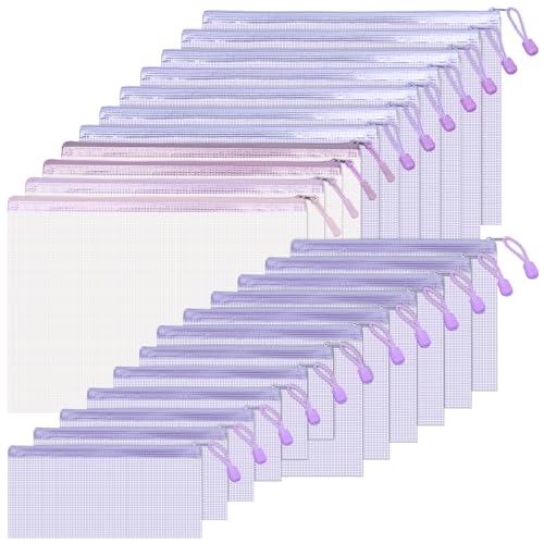 BAYTORY Dokumententaschen aus Netzstoff mit Reißverschluss, wasserdicht, transparent, verschiedene Farben, große Kapazität, Kunststoff-Dokumentenhüllen, Organisation für Reisen, Schule, Büro und BAYTORY Dokumententaschen aus Netzstoff mit Reißverschluss, wasserdicht, transparent, verschiedene Farben, große Kapazität, Kunststoff-Dokumentenhüllen, Organisation für Reisen, Schule, Büro und von BAYTORY