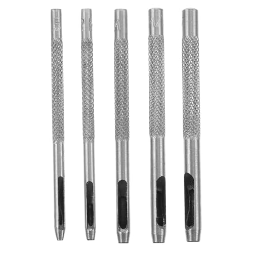 5Stücke Teiliges Lochschneider Set für Langlebige Hohlstempel Wärmebehandeltem Verschiedene für DIY Lederarbeiten für Handtaschen Brieftaschen von BAZEITFLOW