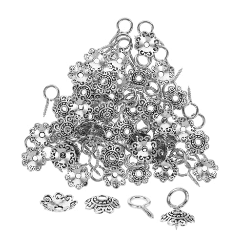 BAZEITFLOW 1 Satz Blumenförmige Perlenkappen mit Schraubösen DIY Schmuckzubehör für Armbänder und Bastelarbeiten für Kreative und Persönliche Accessoires BAZEITFLOW 1 Satz Blumenförmige Perlenkappen mit Schraubösen DIY Schmuckzubehör für Armbänder und Bastelarbeiten für Kreative und Persönliche Accessoires von BAZEITFLOW