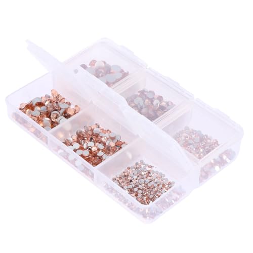 BAZEITFLOW 1 Schachtel Nail Art Decor Strasssteine Teiliges Champagner Flat Bottom Rhinestone Box Bunte Manicure Schmucksteine Langlebige Nagel Dekoration für Damen Vielseitig für DIY und BAZEITFLOW 1 Schachtel Nail Art Decor Strasssteine Teiliges Champagner Flat Bottom Rhinestone Box Bunte Manicure Schmucksteine Langlebige Nagel Dekoration für Damen Vielseitig für DIY und von BAZEITFLOW