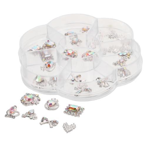BAZEITFLOW 1 Schachtel Nail Art Rhinestone Charms Herz Krone Schleife Strass Schmuck für Frauen Glänzende Nagelverzierung für DIY Maniküre Bastel Dekoration Trendige Nageljuwelen Zubehör BAZEITFLOW 1 Schachtel Nail Art Rhinestone Charms Herz Krone Schleife Strass Schmuck für Frauen Glänzende Nagelverzierung für DIY Maniküre Bastel Dekoration Trendige Nageljuwelen Zubehör von BAZEITFLOW