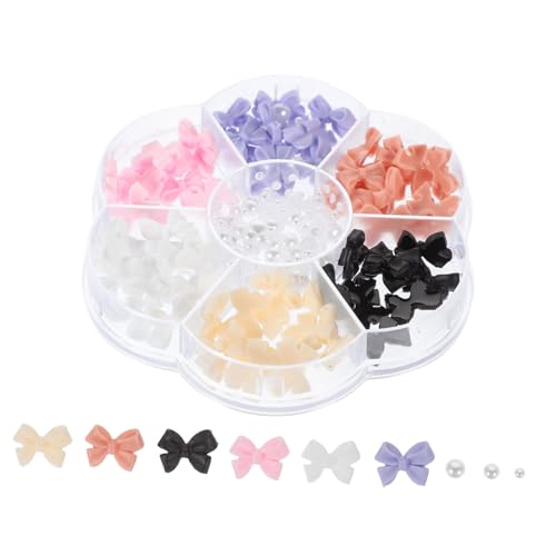 BAZEITFLOW 1 Schachtel Perlen Bow Nail Charms für Nagelkunst Dekorative Maniküre Accessoires mit Perlen und Schleifen für DIY Nail Art und Nagelsalons BAZEITFLOW 1 Schachtel Perlen Bow Nail Charms für Nagelkunst Dekorative Maniküre Accessoires mit Perlen und Schleifen für DIY Nail Art und Nagelsalons von BAZEITFLOW
