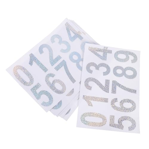 BAZEITFLOW 10 Sets Nummernaufkleber Etiketten Selbstklebende Briefkastennummern Aufkleber Briefkastennummern Aufkleber Hausnummern Für Adressaufkleber Wasserdichte Selbstklebende von BAZEITFLOW