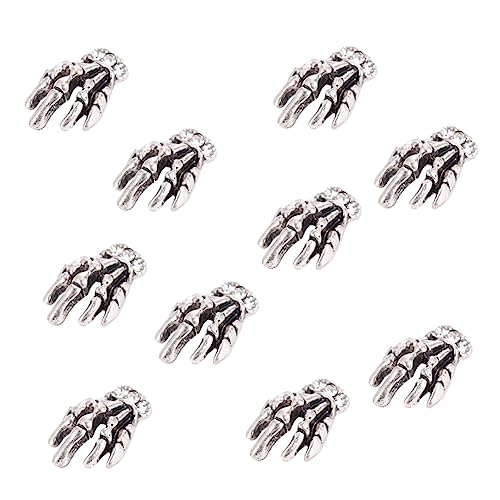 BAZEITFLOW 10 Stück Teiliges Nagelkunst mit Langlebigen Legierungs Skeletthand Designs Selbstklebende Maniküre Dekoration für Diy Nail Art für Halloween Party und Fussnägel Maniküre BAZEITFLOW 10 Stück Teiliges Nagelkunst mit Langlebigen Legierungs Skeletthand Designs Selbstklebende Maniküre Dekoration für Diy Nail Art für Halloween Party und Fussnägel Maniküre von BAZEITFLOW