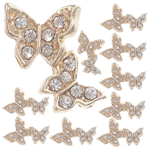 BAZEITFLOW 10 Stück Teiliges Schmetterlings Nagel Charms Glitzernde Strass Nagel Dekoration für Einzigartige Nail Art Zubehör für Kreative Designs und Glänzende Fingernägel BAZEITFLOW 10 Stück Teiliges Schmetterlings Nagel Charms Glitzernde Strass Nagel Dekoration für Einzigartige Nail Art Zubehör für Kreative Designs und Glänzende Fingernägel von BAZEITFLOW