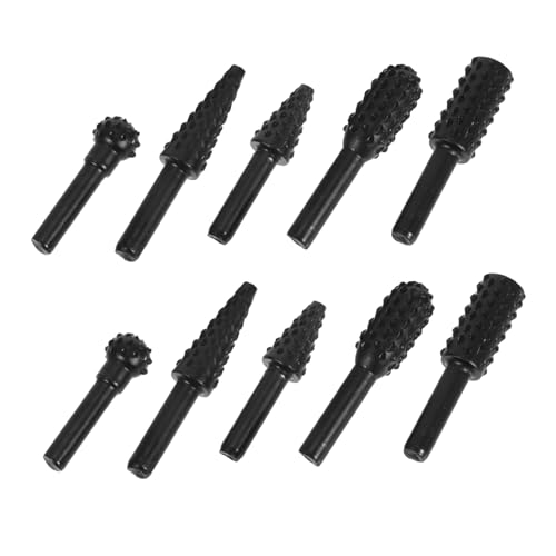 BAZEITFLOW 10 Stück Teiliges Set Holzschnitzwerkzeug Rotationsfeilen für Präzises Gravieren und Formen für DIY Projekte und Holzverarbeitung Leicht und Tragbar von BAZEITFLOW