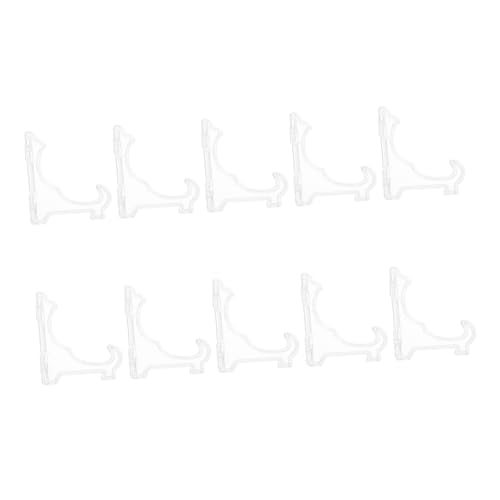 BAZEITFLOW 10 Stück Transparente Display Ständer Dreieckige Mini Staffelei Aufsteller für Münzen und Ornamente Stabiles Design Vielseitig für Heimdekor und Aufbewahrung von BAZEITFLOW