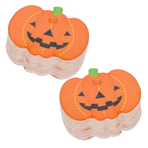 BAZEITFLOW 100 Stück Halloween Kürbis Papieranhänger mit Vorgestanztem Leichte DIY und Partyhängeetiketten Dekorative Kürbisform für Halloween Dekoration und Süßigkeitenbeutel BAZEITFLOW 100 Stück Halloween Kürbis Papieranhänger mit Vorgestanztem Leichte DIY und Partyhängeetiketten Dekorative Kürbisform für Halloween Dekoration und Süßigkeitenbeutel von BAZEITFLOW