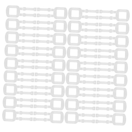 BAZEITFLOW 100 Stück PP Umreifungsschnallen Transparent Milky Chevron Design Handliche Kunststoff Banding Clips Für Verpackung Versand Sicherer Halt von BAZEITFLOW