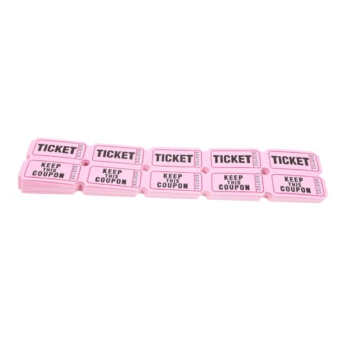 BAZEITFLOW 100 Stück Raffle Tickets Lose Tickets für Gewinnspiele Karneval Event Party Eintrittskarten Abrisslos Spiele Zubehör Rosa BAZEITFLOW 100 Stück Raffle Tickets Lose Tickets für Gewinnspiele Karneval Event Party Eintrittskarten Abrisslos Spiele Zubehör Rosa von BAZEITFLOW